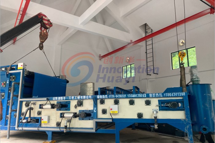 湖北市政污泥處理項目帶機安裝現場